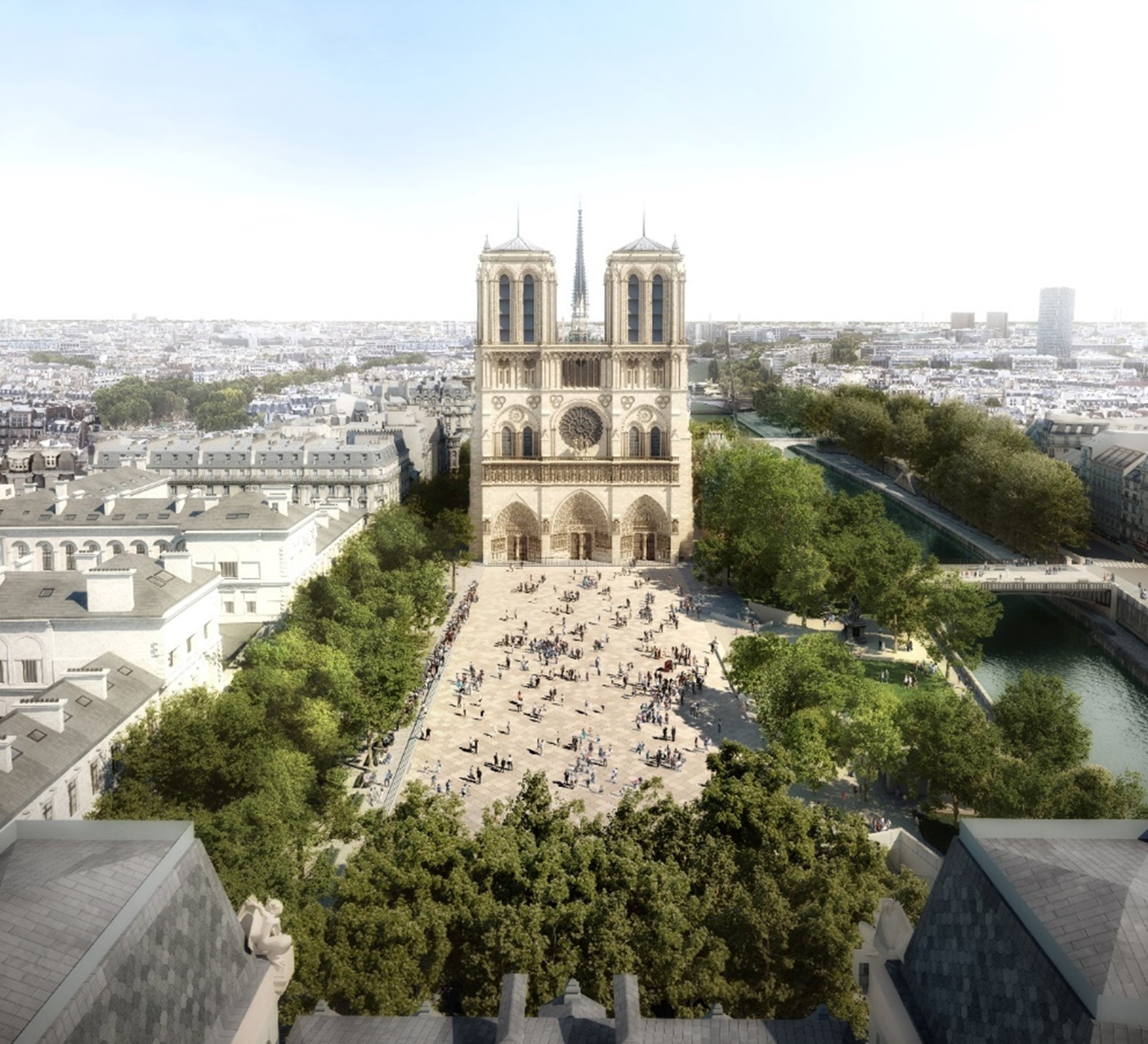 Parvis notre dame - ©Studio Alma pour le groupement BBS