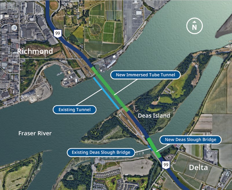 Fraser Tunnel map